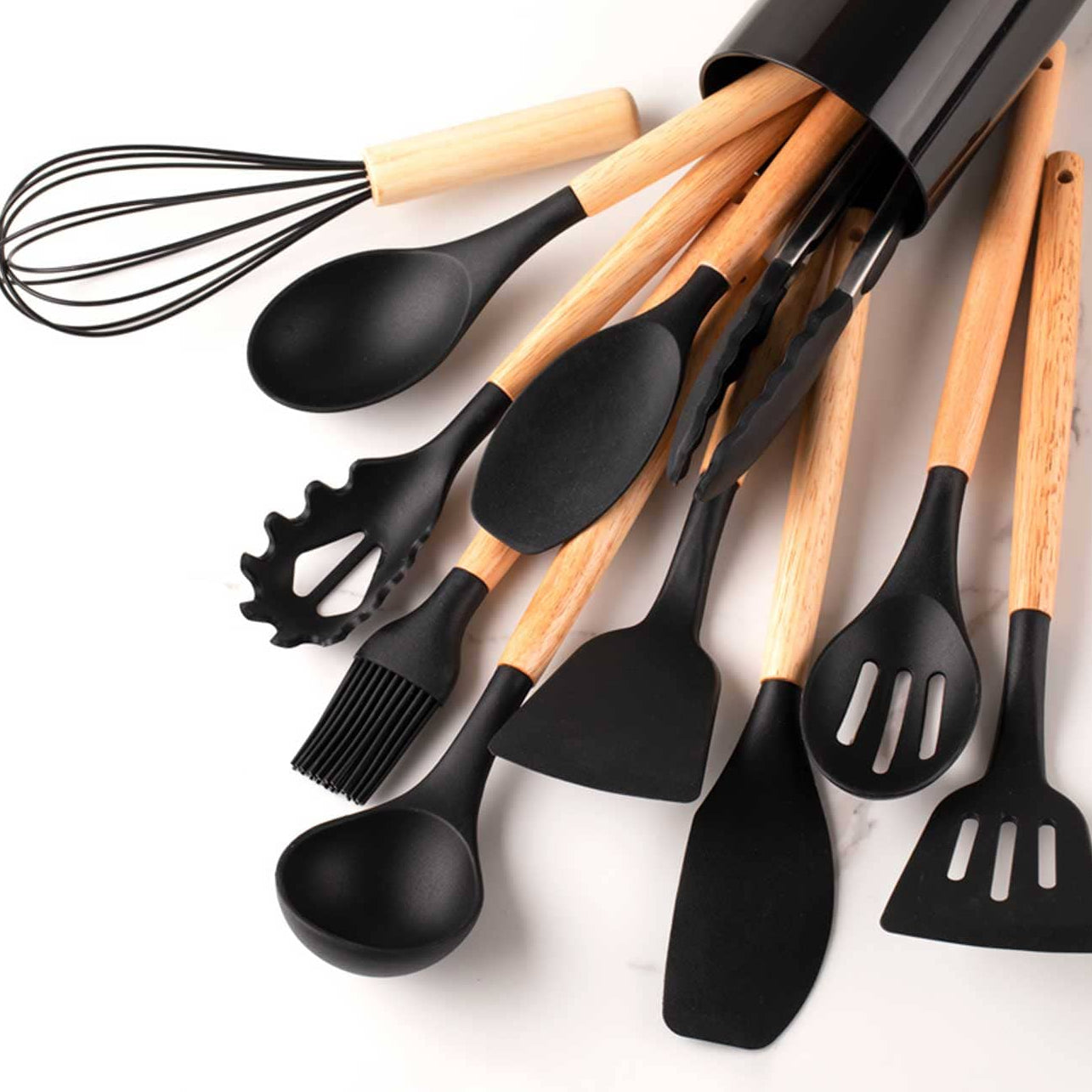 12-Piece Kitchen Utensil Set with Holder – Non-Stick Cooking Tools | UK