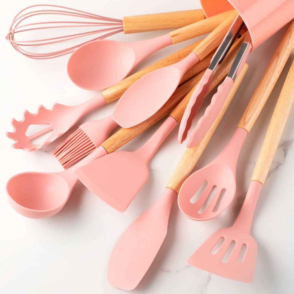 12-Piece Kitchen Utensil Set with Holder – Non-Stick Cooking Tools | UK