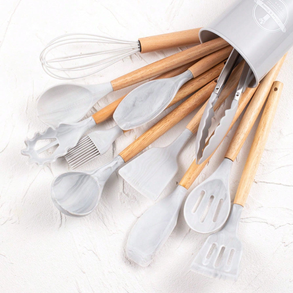 12-Piece Kitchen Utensil Set with Holder – Non-Stick Cooking Tools | UK