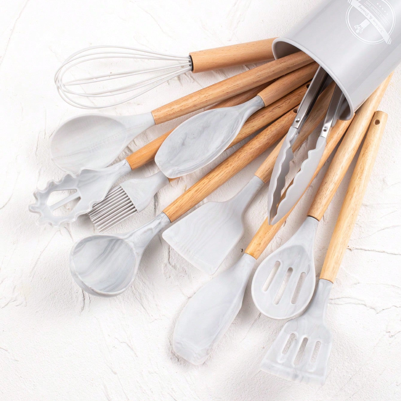 12-Piece Kitchen Utensil Set with Holder – Non-Stick Cooking Tools | UK