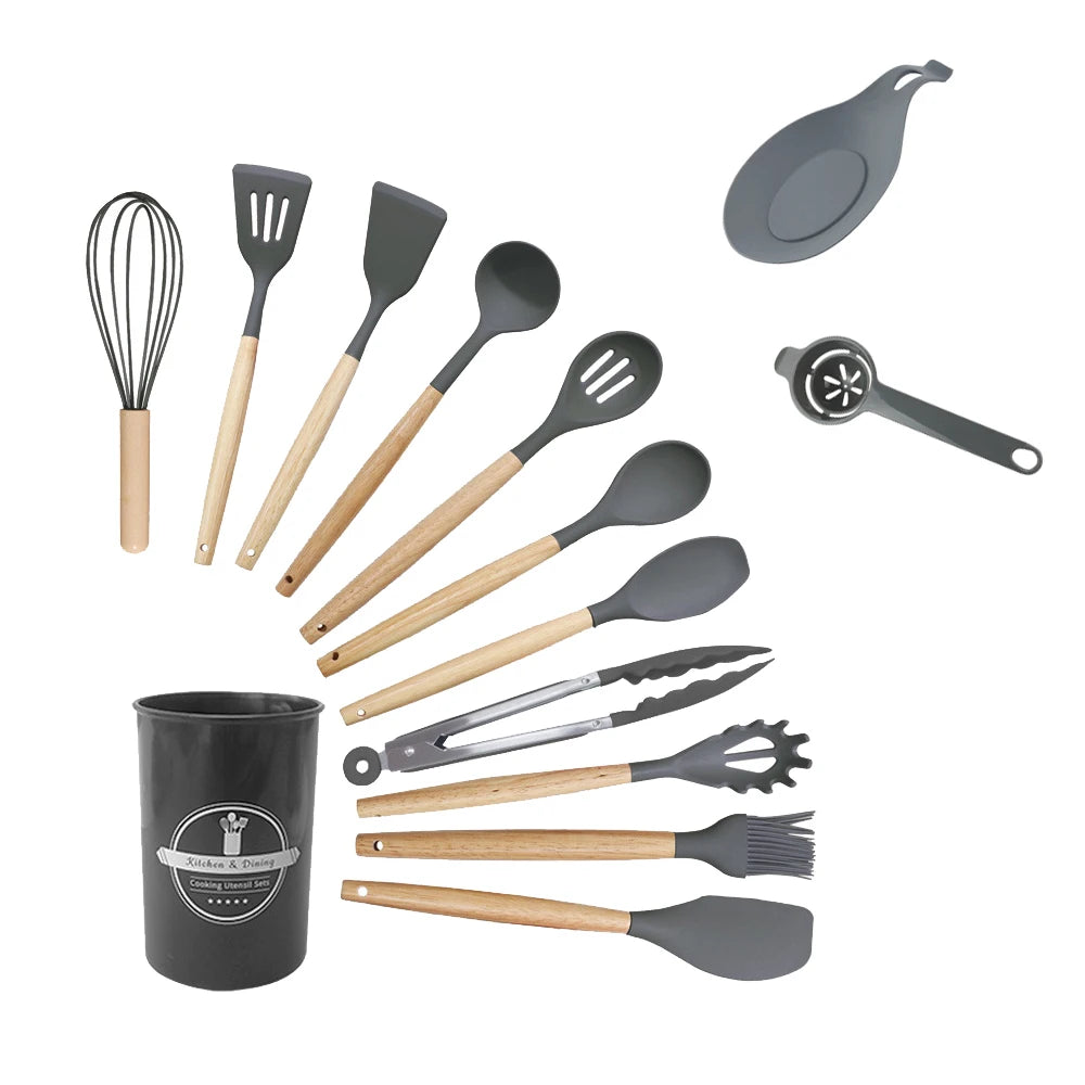 Ultimate 24-Piece Silicone Kitchenware Set with Holder