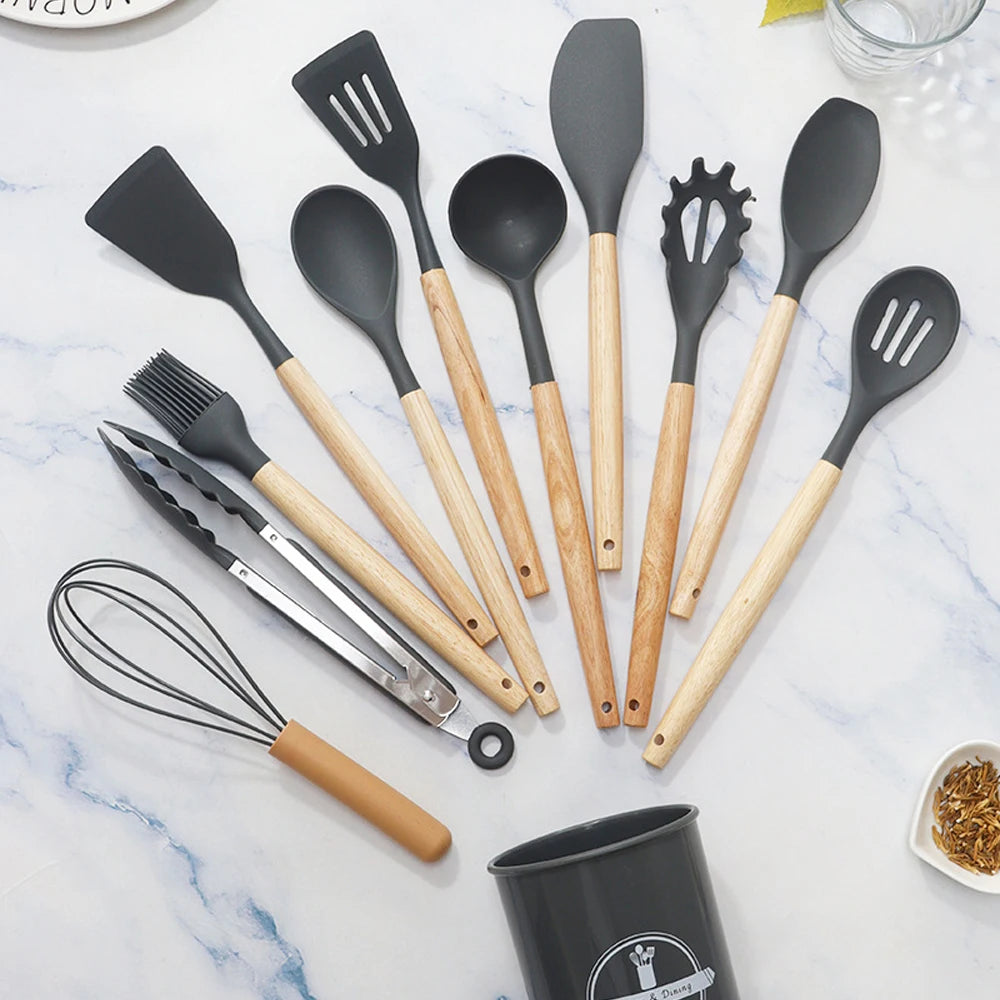 Ultimate 24-Piece Silicone Kitchenware Set with Holder