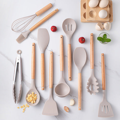 12-Piece Kitchen Utensil Set with Holder – Non-Stick Cooking Tools | UK
