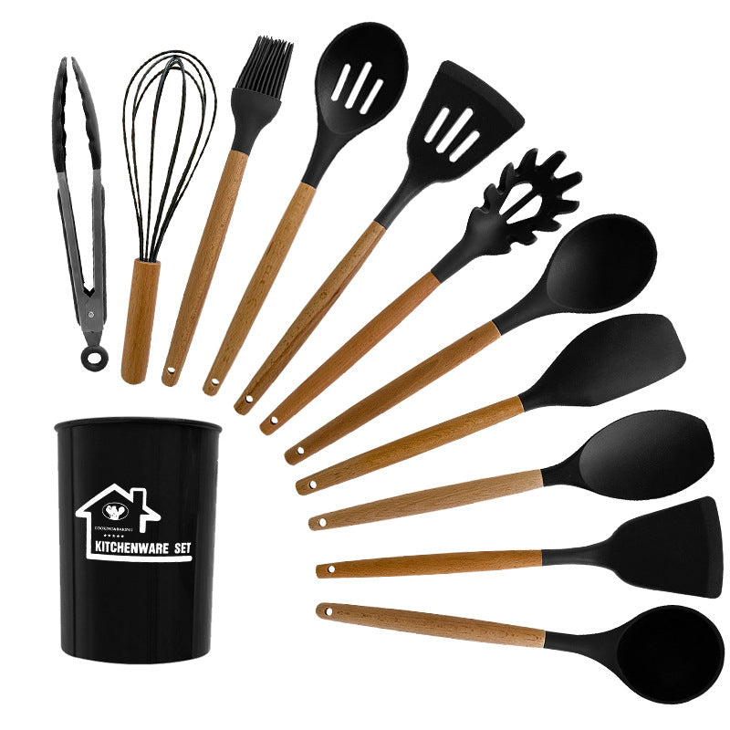 12-Piece Kitchen Utensil Set with Holder – Non-Stick Cooking Tools | UK