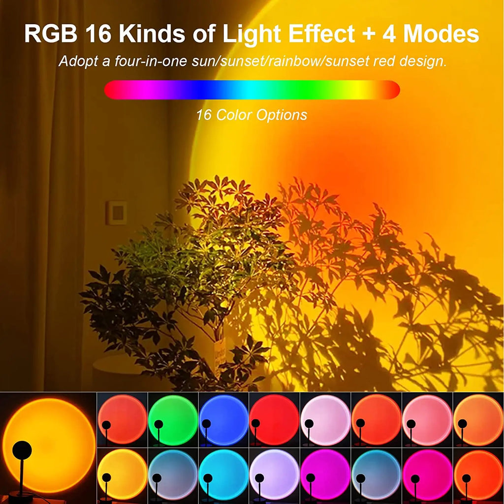 Mood-Setting Sunset Projection Lamp