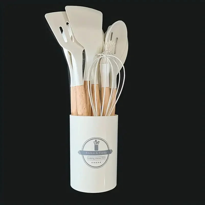 12-Piece Kitchen Utensil Set with Holder – Non-Stick Cooking Tools | UK