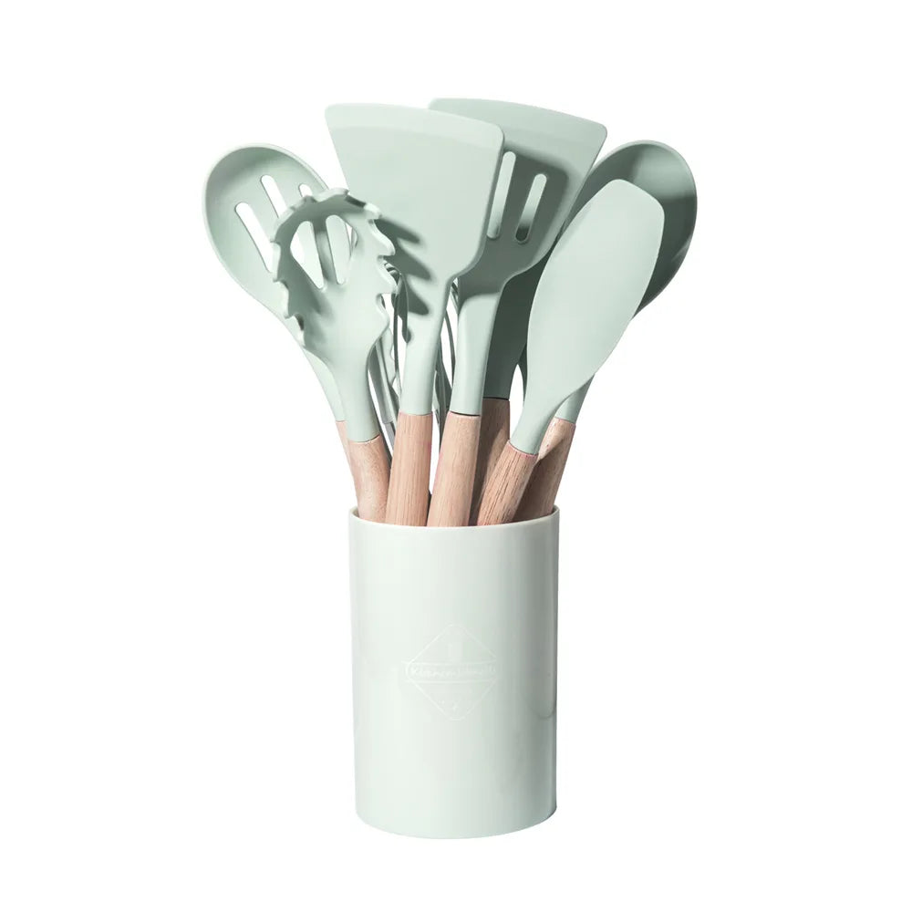 12-Piece Kitchen Utensil Set with Holder – Non-Stick Cooking Tools | UK