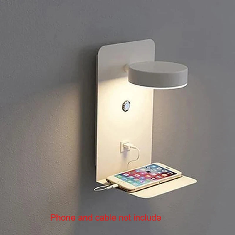 Smart USB Charging Wall Lamp 🔌